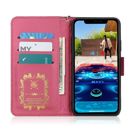 手帳型 iphone13/13promaxケース カード/お札収納 iphone12proカバー  ブラック フリンジ 付きM1072