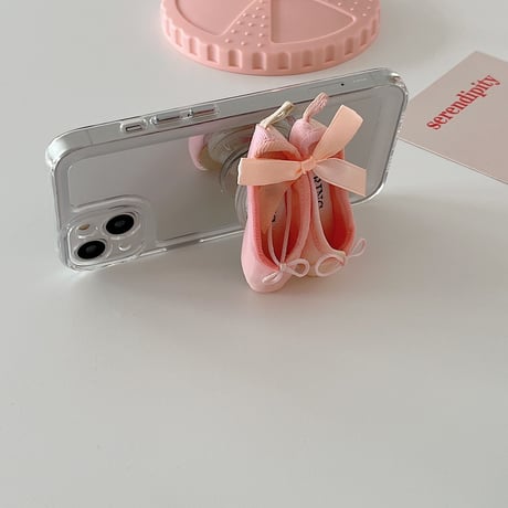 Ballet shoesグリップスタンド バレエシューズ・トウシューズ  グラデーションピンク かわいい舞踊靴  高品質 ギフトにおすすめ[M2910]