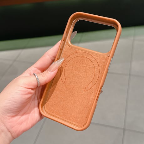 スタンド付 iPhone17Pro/17promaxケース 皮製 MagSafe対応 iPhone17/16Proカバー 高品質 高級感 肌に優しい[M5835]
