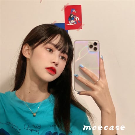光るiphone13/12proケース 虹 ツヤ感 オシャレクリアiphone11promaxケース 透明iphoneXSカバー  女子メンズファッションM68