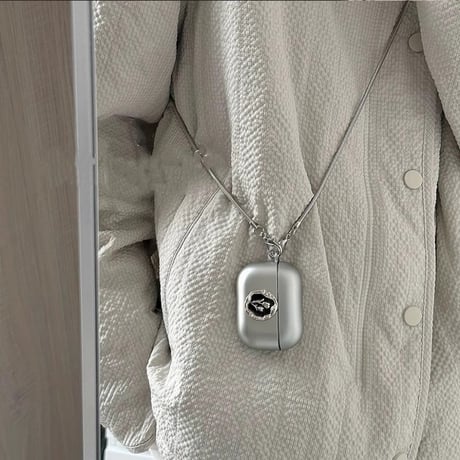 高級感 Airpods 4ケース チューリップ  Airpodspro2/proカバー Airpods3/2 ビーズストラップ/ショルダーストラップ オシャレ[M4753]