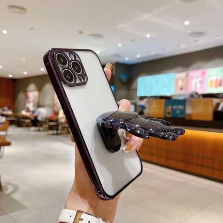 宇宙飛行士スタンド iphone14plus/14promaxケース  メッキ クリアアイフォン13/12/11proカバー カッコイイ 可愛い 実用[M2235]