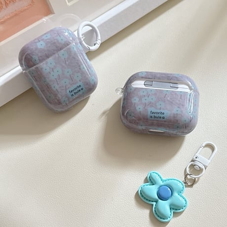 韓国っぽ AirpodsPro3ケース 花柄 Airpods4/3カバー pro2/pro1 可愛い リング/キーホルダー付 オシャレ 可愛い[M5983]