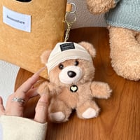 くまぬいぐるみ Airpods Pro3ケース ギフトにおすすめ Airpods4/3カバー pro2/Pro1ケース キーホルダー付 可愛い ふわふわ  [M6421]