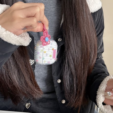 花 Airpods４ケース 春夏向け Airpods3/Pro2ケース airpodsproカバー 大人可愛い 花キーチェーン付 ギフトにピッタリ[M5169]