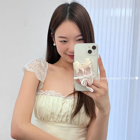 バレエシューズグリップ iPhone14/15ケース 高品質 セレブ愛用 iPhone13mini/12/11カバー お洒落 かわいいクリアカバー トレンド 人気[M2781]