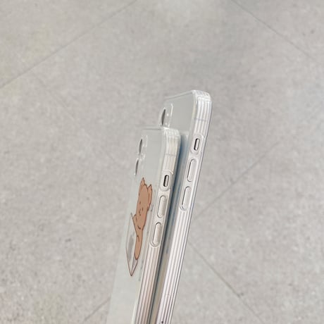 お揃いクマさん アイフォン12/11promaxケース 面白いbear iphoneSE2/xsmaxカバー シンプル風 クリアアイフォンケースM276
