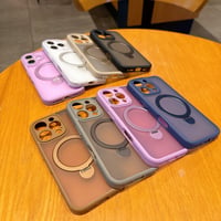 指紋防止 iPhone16Pro/16Promaxケース 360度回転スタンド MagSafe iPhone15pro/14proカバー 丈夫 デザートチタニウム[M4653]