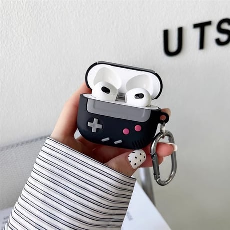 ゲーム機 Airpods４/３ケース  丈夫 AirpodsPro2/Pro1カバー 可愛い  カラビナ付 プレゼントにおすすめ 取り外しが簡単[M4803]