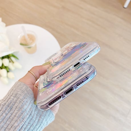 グリッター iphone12proカバー ラメキラキラアイフォン11プロ/iphone10ケース  カキ柄 インスタ映え スマホケース プレゼントM156