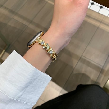 高級感ダイヤ AppleWatchバンド おしゃれ金属 アップルウォッチバンド Series10/9 Ultra series8 7 6 5 4  3 2 SE SE2 高品質 人気[M5319]