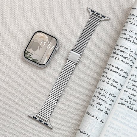 高級感 Applewatch Series10バンド 金属 Ultra2/1/SE(第2/1世代)/Series9/8/7/6/5/4/3/2/1アップルウォッチバンド エレガント[M4873]