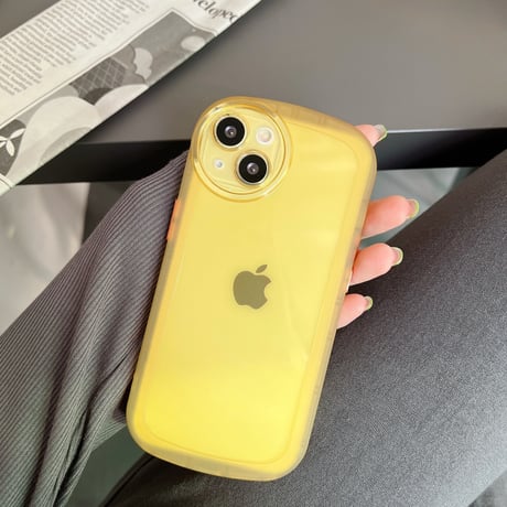 シンプル透明 iphone14/13ケース  耐衝撃枠 iphone12/11カバー   高級感 可愛い円形カメラレンズ枠 [M1933]