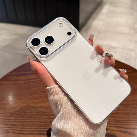 キラキラクリア iPhone17Air/17proケース 黄ばまない ラメ入り iPhone16pro/15pro/13ケース シンプル 高級感[M4195]