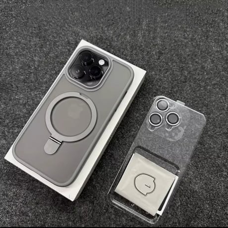 レンズカバー付 iPhone16Pro/15Promaxケース MagSafe対応 スタンド iPhone14Pro/13/12Proケース 指紋防止 コスパ最強[M3659]