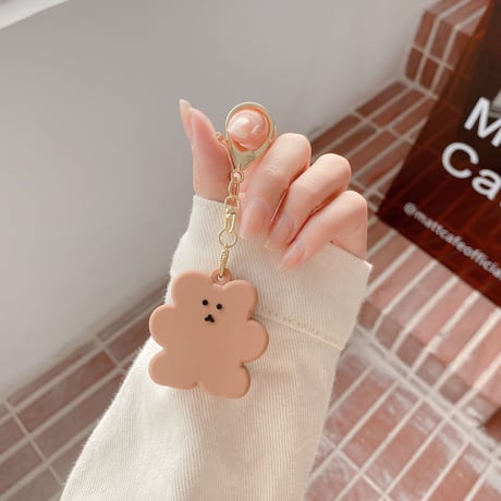 クマさん sugar  AirTagケース 多彩 可愛いエアタグカバー  キーホルダー付き ソフト 頑丈 耐久性M525