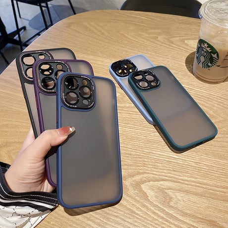 指紋防止 iphone14pro/14promaxカバー マット加工 汚れ付きにくいiphone13/12promaxカバー  耐衝撃 滑りにくい 高品質[M2294]