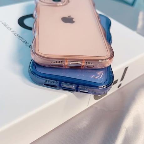 波紋枠 iPhone15/14proケース 落下防止 アイフォン13/12/11pro透明カバー 全面保護 使いやすい 軽量[M2842]