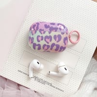 ヒョウ柄 Airpods4ケース パープル/ピンク AirpodsPro2ケース エアーポッズ3/2 かわいい リング付 Gift [M5585]