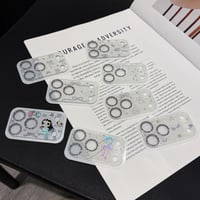 キラキララメ入りカメラ保護カバー  iPhone17Pro iPhone17ProMax リボン/ガーリー ハンドメイド  ガラスレンズフィルム  傷から保護 [M6465]