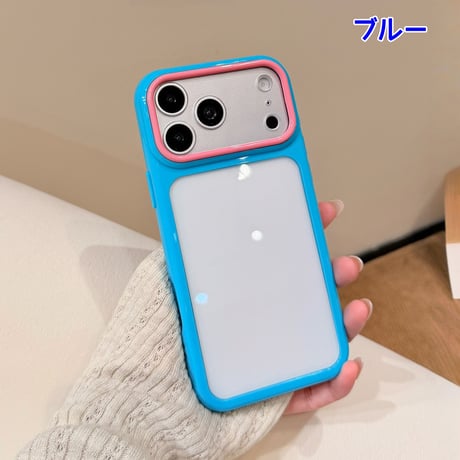 カラーフレーム iPhone17/17Proケース ストラップ付 iPhone16Pro/15proMaxケース 頑丈 黄ばまない[M6512]