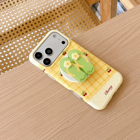 サンダルグリップ iPhone17Pro/17ケース MagSafe対応 iPhone16Pro/15/14ケース 可愛すぎる 丈夫 [M6462]