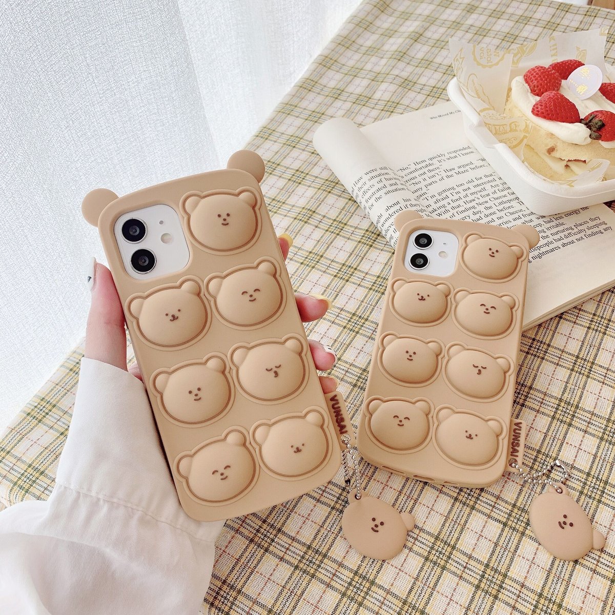 クマの顔デザイン iPhone用ケース fit=scale-down,w=1200