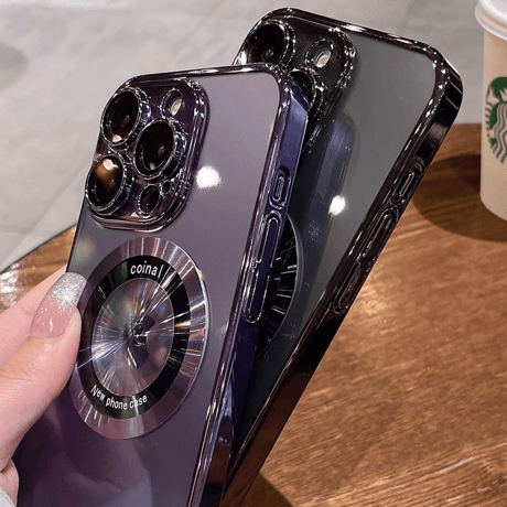 iPhone16/16Proケース MagSafe対応 カメラ保護 クリア メッキ 黄ばまないアイフォン15pro/14/13proカバー[M3521]