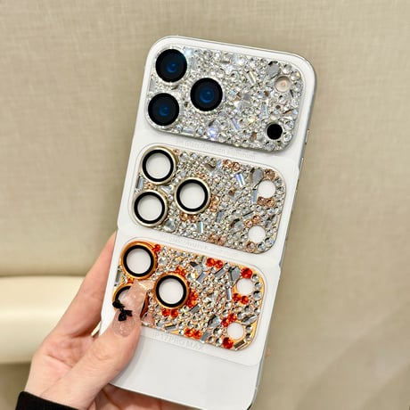 豪華ダイヤカメラカバー 頑丈 iPhone17Pro iPhone17ProMax 贅沢 保護フィルム キラキラ おしゃれ きれい 人気[M6152]