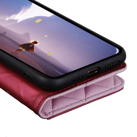 手帳型 アイフォン13pro/13promaxケース カード収納 iphone12/11カバー   ピンク フリンジ 付きM1071