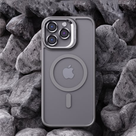 指紋防止 Magsafeスタンド iPhone15pro/15promaxケース 強化ガラスレンズフィルム iphone14Pro/13/12ケース 高品質耐衝撃[M3750]