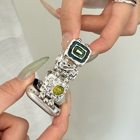オシャレ AppleWatch10バンド メタル シック AppleWatch Ultra2/1/SE/Series9/8/7/6/5/4/3/2/1 高級感[M5545]