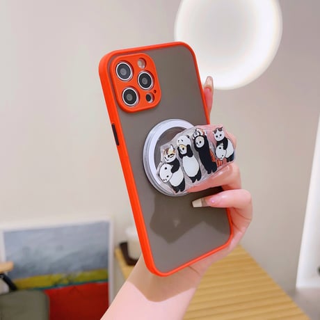 Panda Catスマホグリップ マグセーフ式 折り畳み式グリップトーク パンダ 卓上スタンド機能付き 耐久性あり ギフトに最適[M3749]