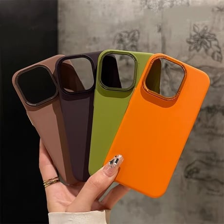 指紋防止 iphone15/15proケース  高級感 iphone14/13/12Proカバー  金属製カメラフレーム薄型 耐衝撃 [M3559]