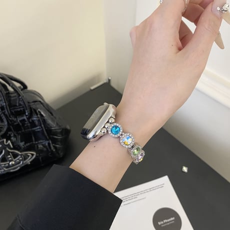 キラキラダイヤ AppleWatchバンド 綺麗 金属 アップルウォッチバンド Series10/9 Ultra series8 7 6  2 SE SE2 高品質 セレブ愛用[M5644]