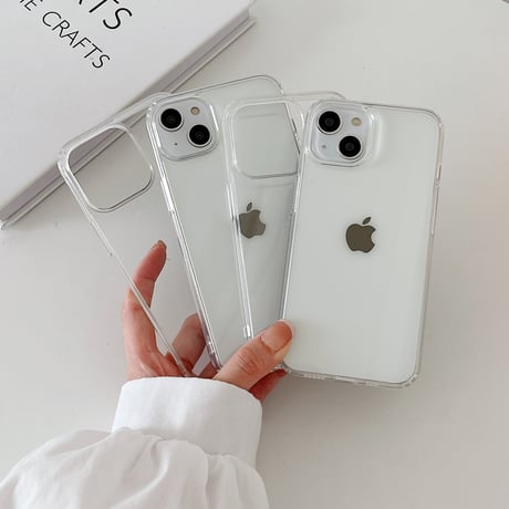 高透明 iphone14/13promaxケース 耐衝撃加工 iphone12/11proカバー  シンプル風 黄ばまない[M2086]