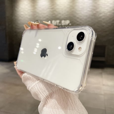 高透明感 iPhone14/13proケース 四角耐衝撃加工クリア iPhone12promax/11カバー シンプル  使いやすい 男女兼用[M3362]