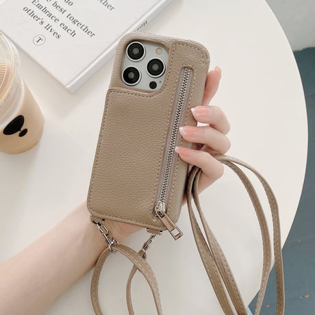 小銭/カード入れ iPhone15/14proカバー 鏡/ストラップ付アイフォン13/12/11proケース レザー 高品質 ガールズに人気 プレゼントおすすめ[M3151]