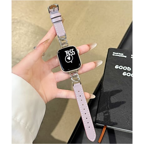 レザー Applewatchベルト ジュエリーハート アップルウォッチバンド 高品質 Ultra3/2/1 Series 10/9/8 SE3/2/1 おしゃれ[M5657]