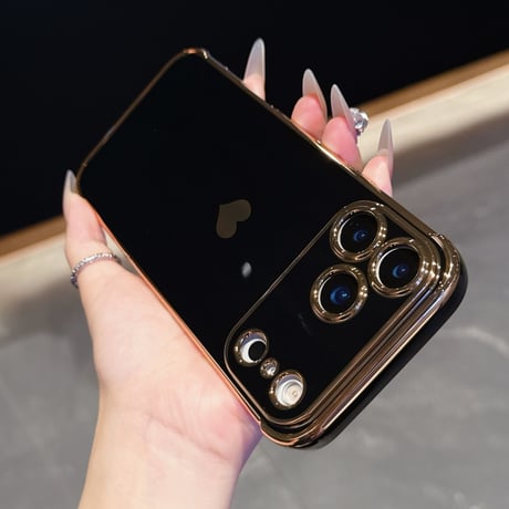 ハート柄 iPhone17Pro/17ケース メタルカラー iPhone17AIr/17Promaxケース 女子力UP 艶感 耐久性あり [M5663]