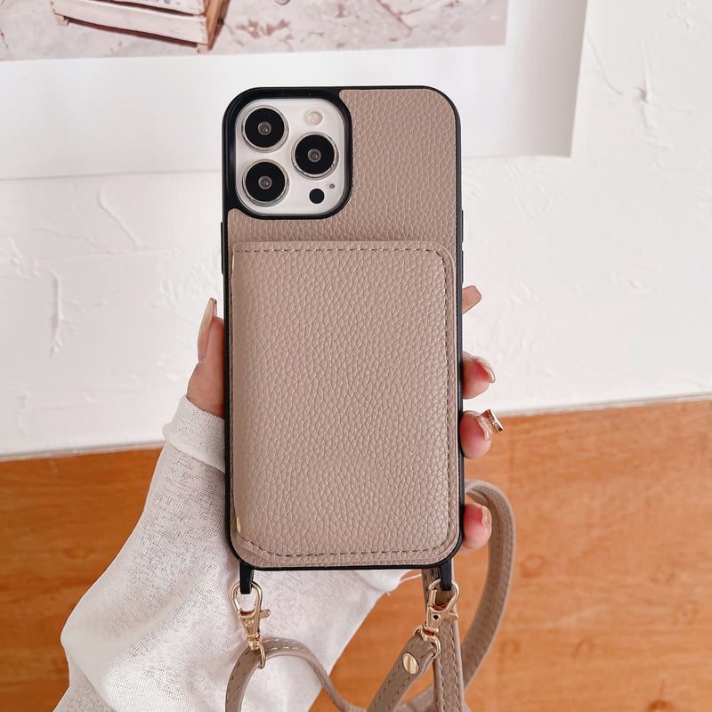 財布付き iPhone15/14proケース カード/お札収納 アイフォン13/12/11pr