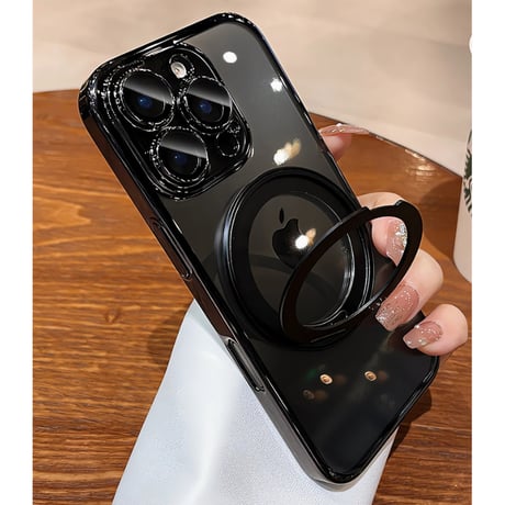 Magsafeリングスタンド iPhone17Pro/16promaxケース メタルカラー iPhone15pro/14/13proカバー 飽きない 高級感高品質[M5580]