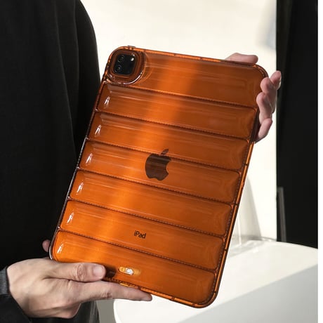 透明 ダウンジャケット iPadAirケース  艶あり iPadPro10.5/9.7インチカバー ipad mini4/5/6カバー  シンプル 耐衝撃 男女兼用[M2477]