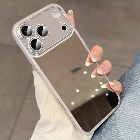 ミラー iPhone17Pro/17ケース キラキラレンズカバー iPhone17ProMax/16Pro/15カバー  きれい 丈夫 オシャレ [M5982]