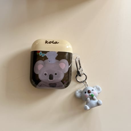 コアラ Airpods 4ケース 可愛すぎ Airpods3/2カバー Airpodspro2/pro  キーホルダー付き ギフトにおすすめ[M5021]