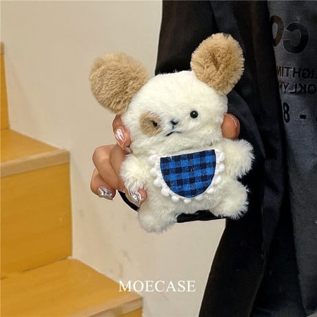 可愛い犬ちゃん airpods3ケース ぬいぐるみdog airpodsproカバー  高品質 可愛い動物デザイン 温かい フック付M1298