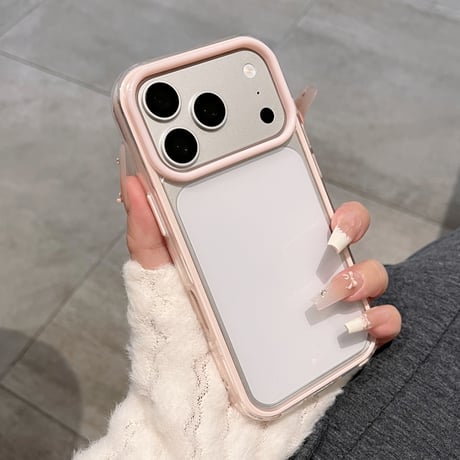 クリア iPhone17Pro/17ケース カラーフレーム iPhone17Promax/16Pro/15ケース シンプル風 頑丈[M6534]