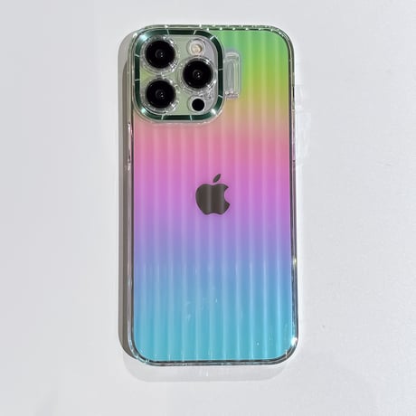 レーザー iPhone14/13proケース スタンド付 アイフォン13/12proカバー キラキラクリアケース 高品質高級感 落下防止[M3106]