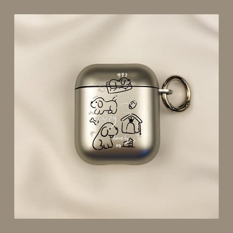 ワンちゃん Airpods Pro3ケース 指紋防止 Airpods4/3カバー pro2/pro1 キーホルダー付  プレゼントにおすすめ[M6191]