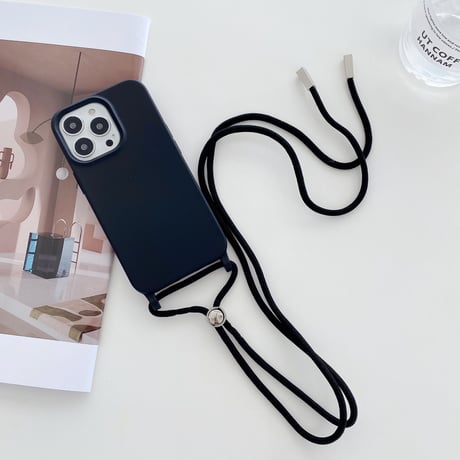 肩掛けストラップ付 iphone14pro/14Plusケース シンプル シリコンアイフォン13mini/12カバー 頑丈 お揃い 男女向け[M2135]